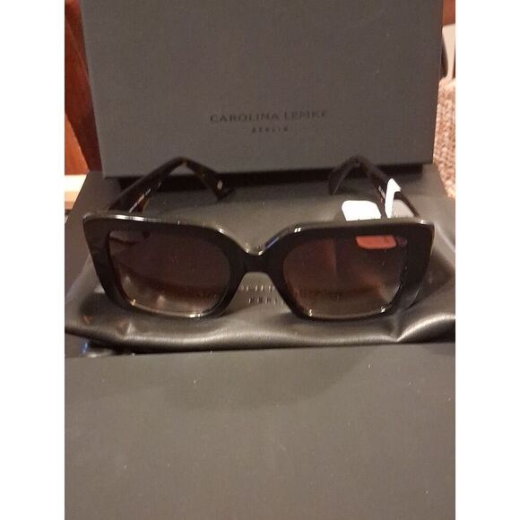 Carolina Lemke Molly Oversized Square Black And Brown With Case/Box/Cloth main image 6